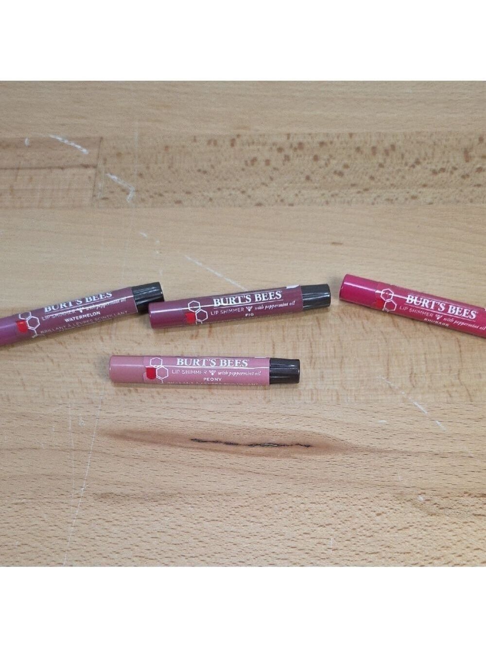 Burt's Bees Lip Shimmer Collection - Red and Pink Hues 4 Colors